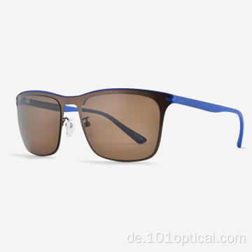 Quadratische Metall-Sonnenbrille für Damen und Herren